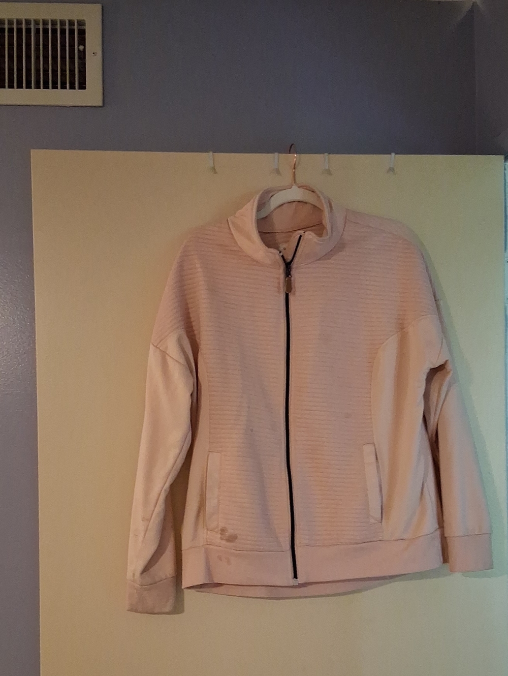 Women's Light Pink Zip-Up Jacket